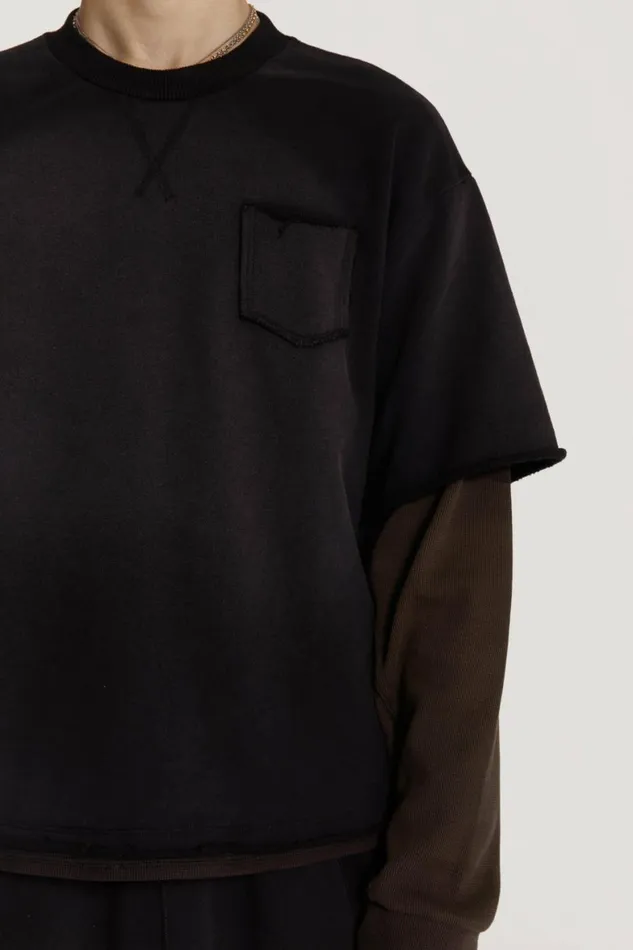 Villain Layered Sweat Black Men Jaded London TShirts