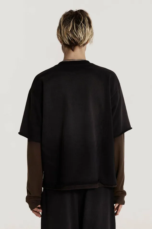 Villain Layered Sweat Black Men Jaded London TShirts
