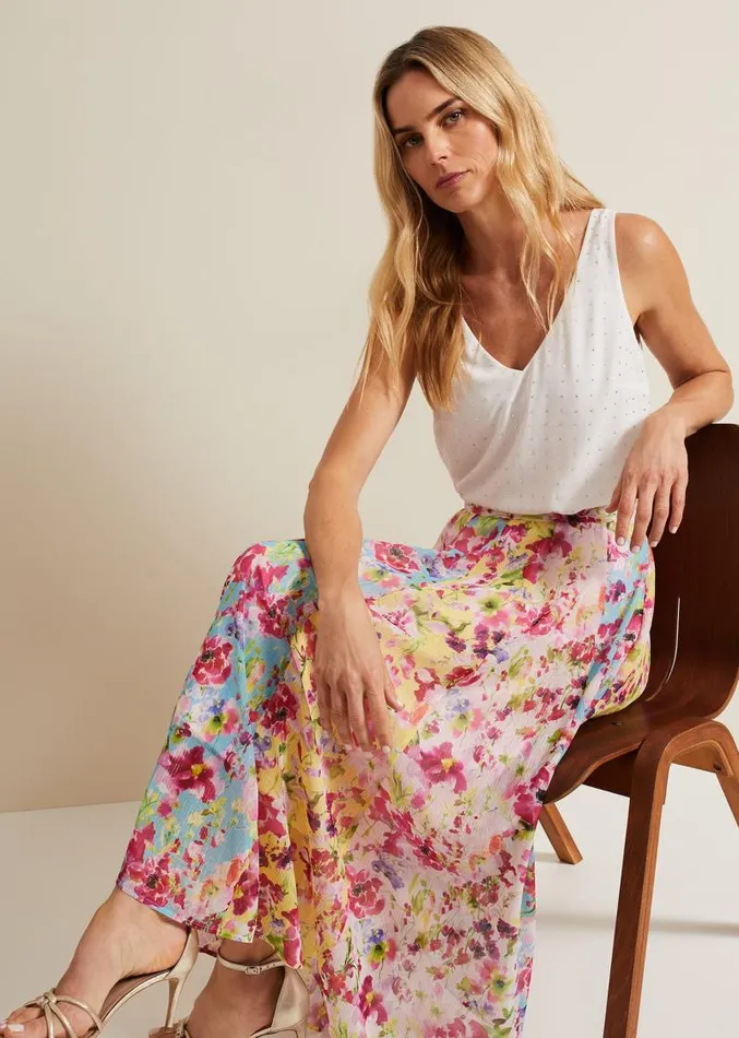 Vivianne Floral Midi Skirt Multicoloured Women Phase Eight Skirts