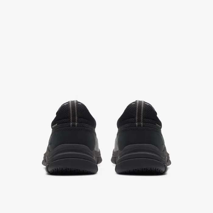 Walpath Step Black Leather Men Clarks Loafers and Slip Ons