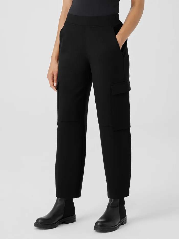 Washable Flex Ponte Cargo Lantern Pant Black Women Eileen Fisher Pants Shorts and Jumpsuits