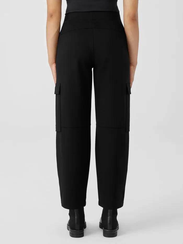 Washable Flex Ponte Cargo Lantern Pant Black Women Eileen Fisher Pants Shorts and Jumpsuits