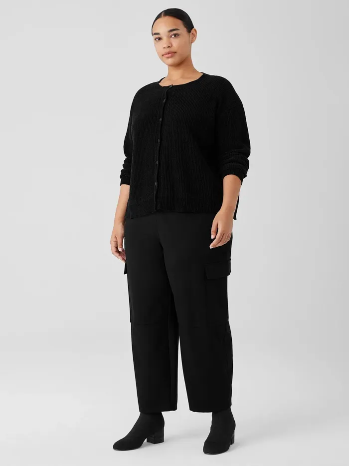 Washable Flex Ponte Cargo Lantern Pant Black Women Eileen Fisher Pants Shorts and Jumpsuits