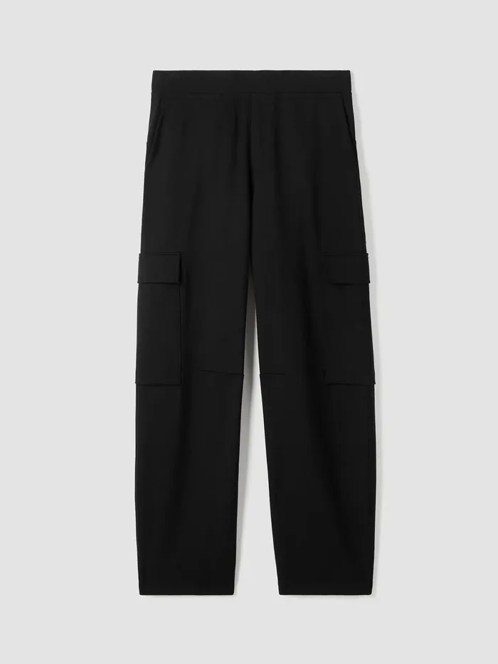 Washable Flex Ponte Cargo Lantern Pant Black Women Eileen Fisher Pants Shorts and Jumpsuits