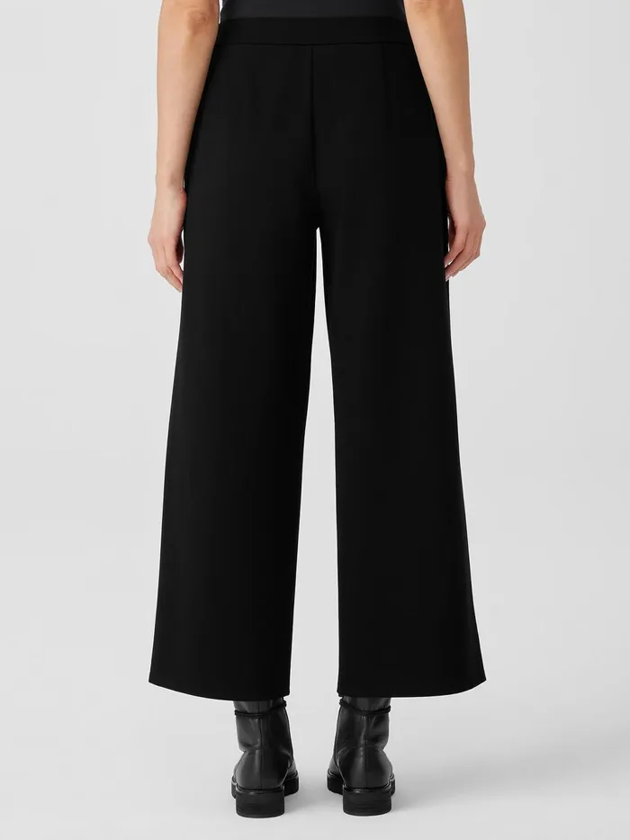 Washable Flex Ponte WideLeg Pant Black Women Eileen Fisher Pants Shorts and Jumpsuits