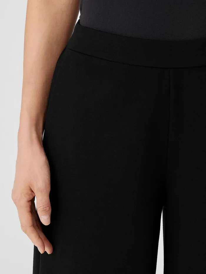 Washable Flex Ponte WideLeg Pant Black Women Eileen Fisher Pants Shorts and Jumpsuits