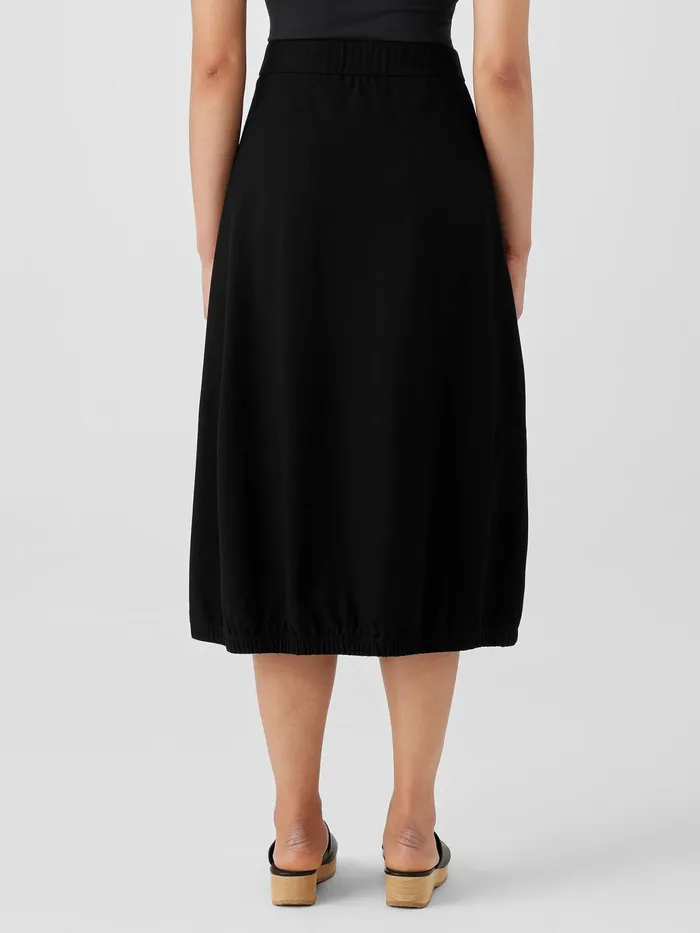 Washable Stretch Crepe Lantern Skirt Black Women Eileen Fisher Dresses and Skirts