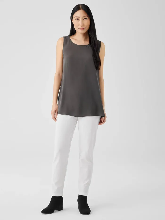 Washable Stretch Crepe Pant White Women Eileen Fisher Pants Shorts and Jumpsuits