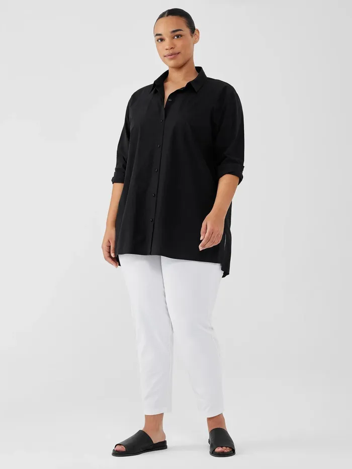 Washable Stretch Crepe Pant White Women Eileen Fisher Pants Shorts and Jumpsuits