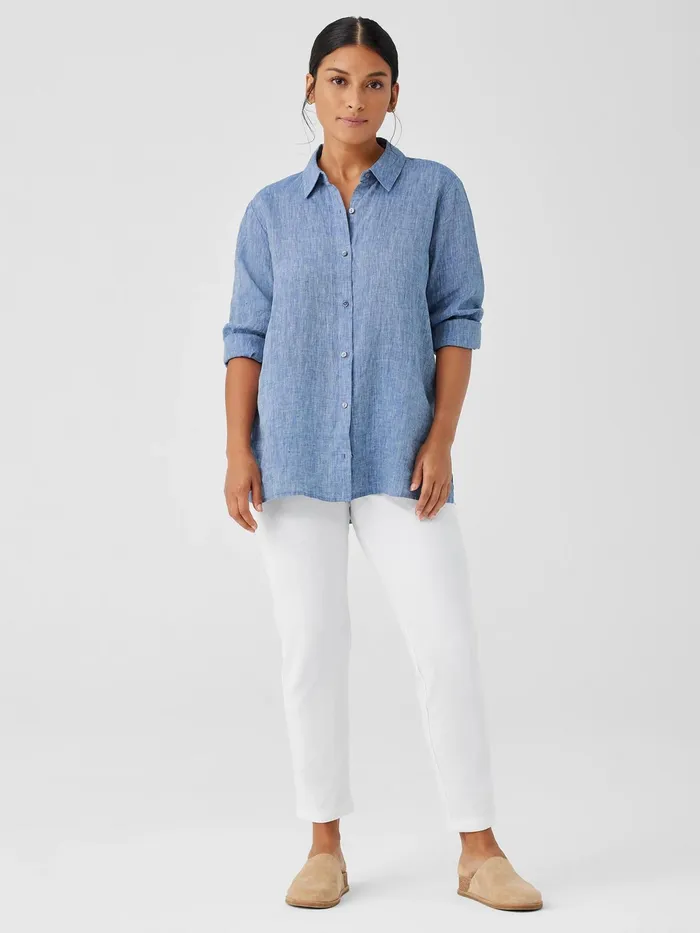Washable Stretch Crepe Pant White Women Eileen Fisher Pants Shorts and Jumpsuits