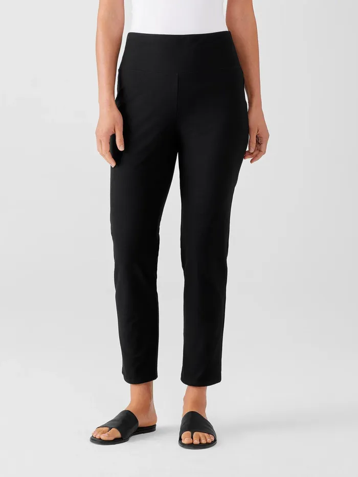 Washable Stretch Crepe Slim Pant Black Women Eileen Fisher Pants Shorts and Jumpsuits