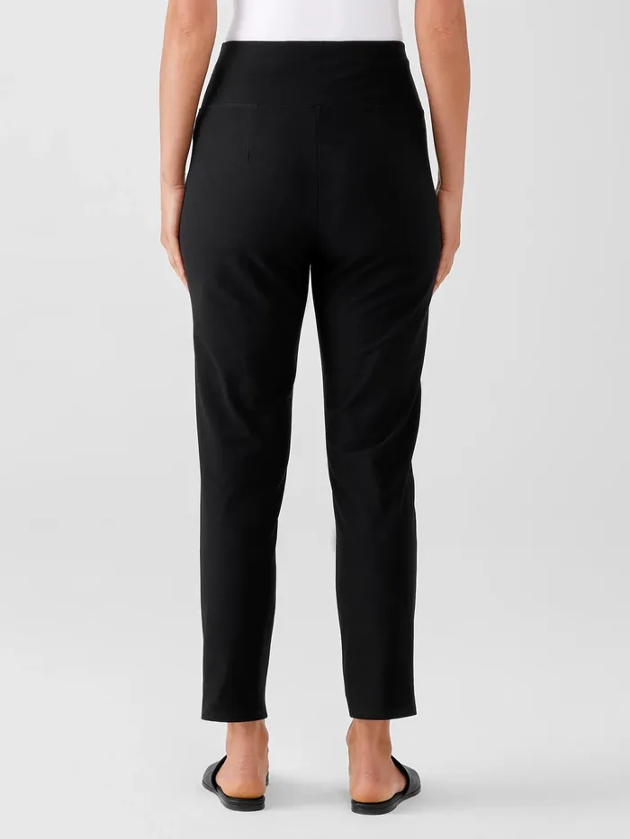 Washable Stretch Crepe Slim Pant Black Women Eileen Fisher Pants Shorts and Jumpsuits