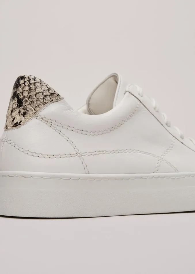 White Leather Trainers White Women Phase Eight Flats