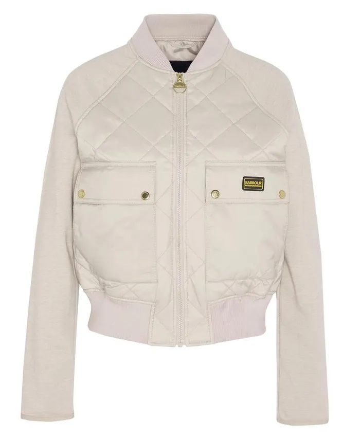 Wilson Quilted Sweatshirt Classic Black Women Barbour Hoodies and Sweatshirts