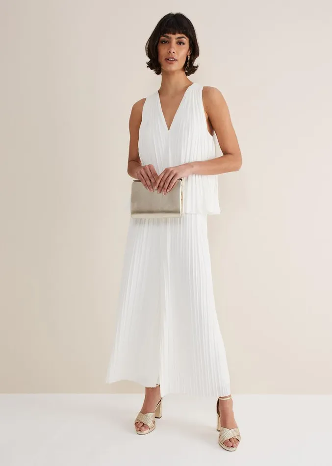 Winona Pleated Trousers Ivory Women Phase Eight Trousers