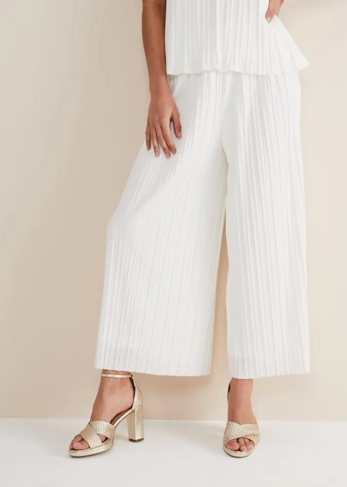 Winona Pleated Trousers Ivory Women Phase Eight Trousers