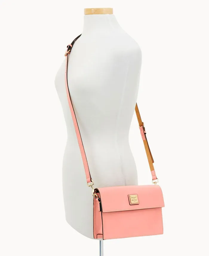 Woman Beacon East West Flap Crossbody Light Pink Dooney and Bourke Crossbodies