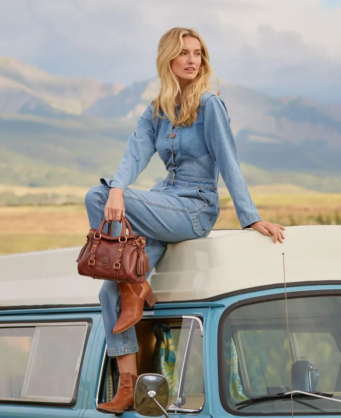 Woman Florentine Micro Satchel Elephant Dooney and Bourke Satchels Woman Florentine Micro Satchel Elephant Dooney and Bourke Satchels