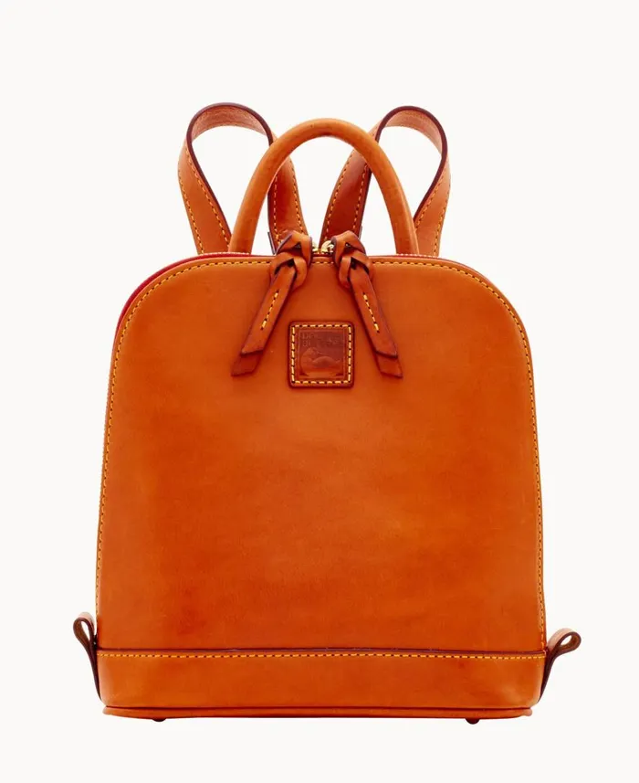 Woman Florentine Small Zip Pod Backpack Natural Dooney and Bourke Backpacks