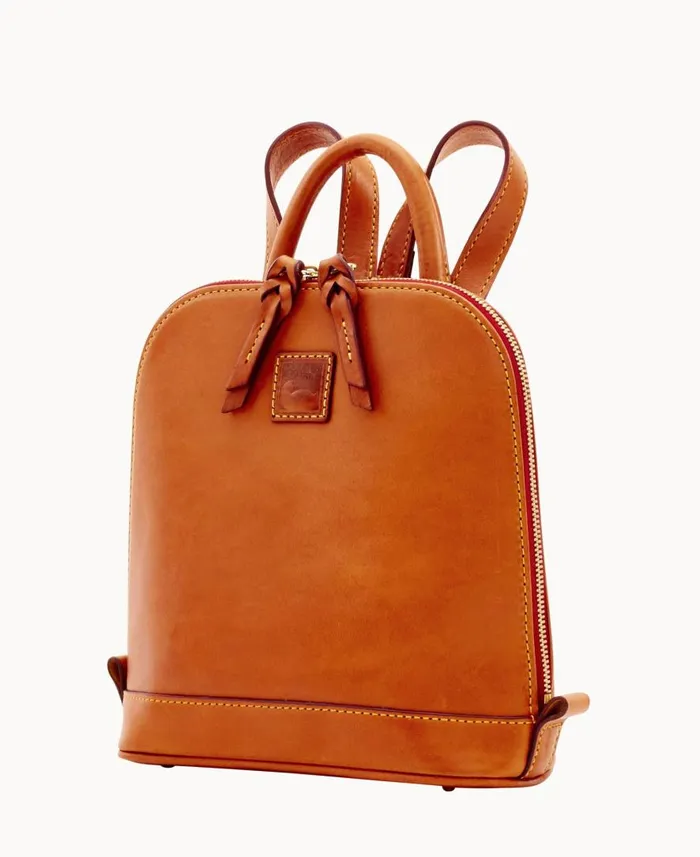 Woman Florentine Small Zip Pod Backpack Natural Dooney and Bourke Backpacks