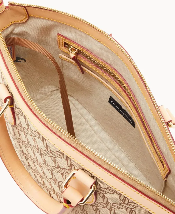 Woman Maritime Domed Satchel Brown Dooney and Bourke Satchels