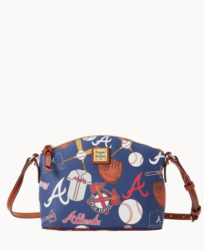 Woman MLB Braves Suki Crossbody Braves Dooney and Bourke Crossbodies
