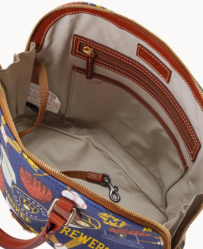 Woman MLB Brewers Zip Zip Satchel Brewers Dooney and Bourke Satchels Woman MLB Brewers Zip Zip Satchel Brewers Dooney and Bourke Satchels