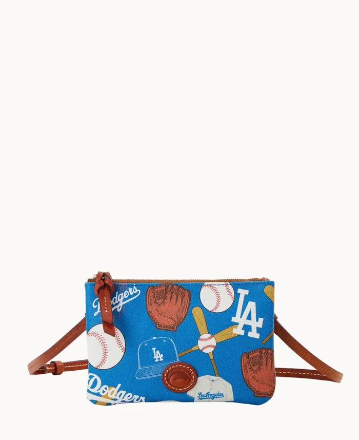 Woman MLB Dodgers Top Zip Crossbody Dodgers Dooney and Bourke Crossbodies