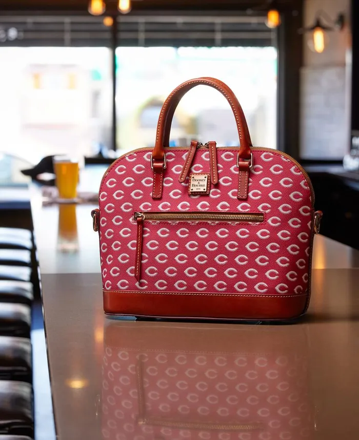 Woman MLB Reds Domed Zip Satchel Reds Dooney and Bourke Satchels Woman MLB Reds Domed Zip Satchel Reds Dooney and Bourke Satchels