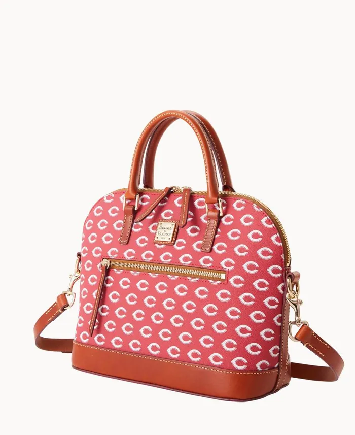 Woman MLB Reds Domed Zip Satchel Reds Dooney and Bourke Satchels Woman MLB Reds Domed Zip Satchel Reds Dooney and Bourke Satchels