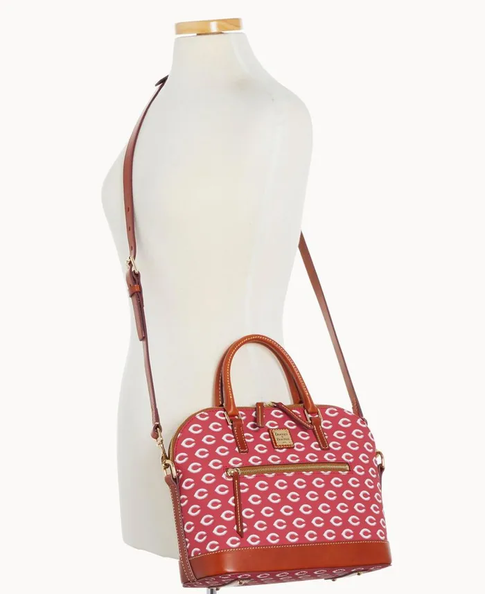 Woman MLB Reds Domed Zip Satchel Reds Dooney and Bourke Satchels Woman MLB Reds Domed Zip Satchel Reds Dooney and Bourke Satchels