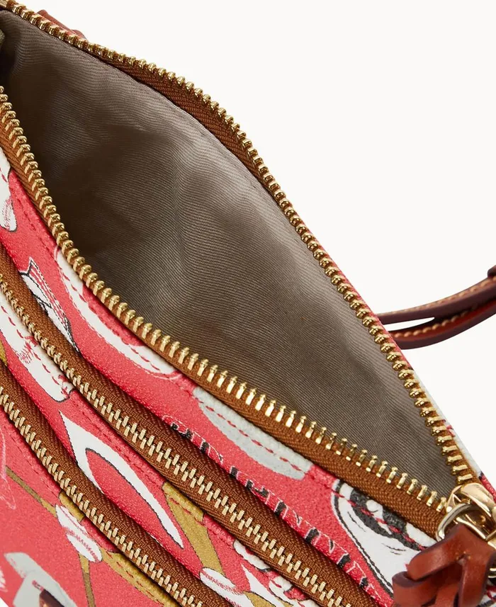 Woman MLB Reds N S Triple Zip Crossbody Reds Dooney and Bourke Crossbodies Woman MLB Reds N S Triple Zip Crossbody Reds Dooney and Bourke Crossbodies