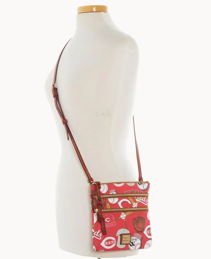 Woman MLB Reds N S Triple Zip Crossbody Reds Dooney and Bourke Crossbodies Woman MLB Reds N S Triple Zip Crossbody Reds Dooney and Bourke Crossbodies