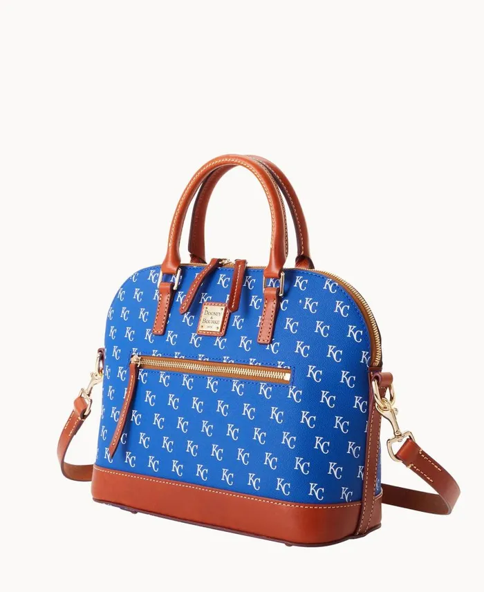 Woman MLB Royals Domed Zip Satchel Royals Dooney and Bourke Satchels