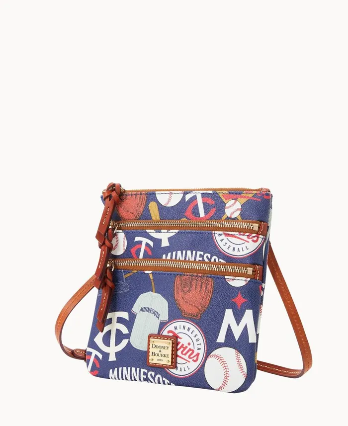 Woman MLB Twins N S Triple Zip Crossbody Twins Dooney and Bourke Crossbodies Woman MLB Twins N S Triple Zip Crossbody Twins Dooney and Bourke Crossbodies