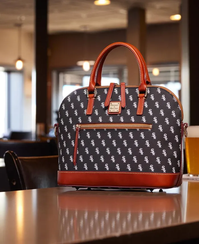 Woman MLB White Sox Domed Zip Satchel White Sox Dooney and Bourke Satchels Woman MLB White Sox Domed Zip Satchel White Sox Dooney and Bourke Satchels