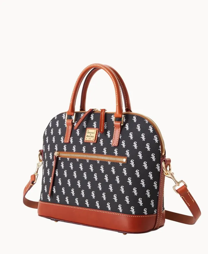 Woman MLB White Sox Domed Zip Satchel White Sox Dooney and Bourke Satchels Woman MLB White Sox Domed Zip Satchel White Sox Dooney and Bourke Satchels