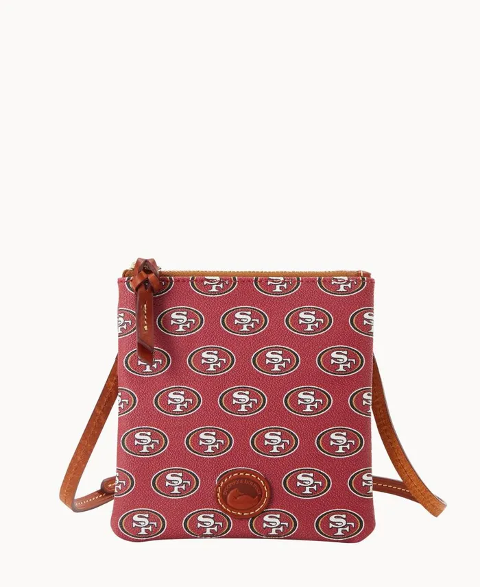 Woman NFL 49ERS Small North South Top Zip Crossbody 49ers Dooney and Bourke Crossbodies