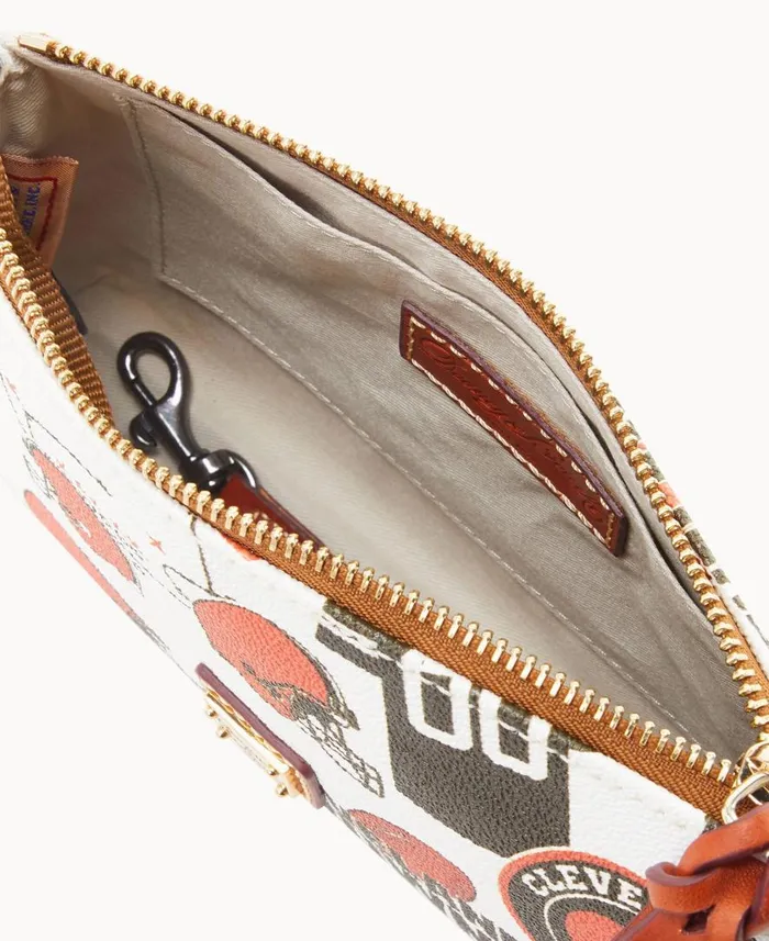 Woman NFL Browns Lexi Crossbody Sm Coin Case Browns Dooney and Bourke Crossbodies