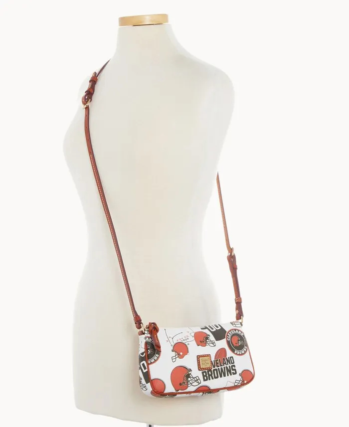 Woman NFL Browns Lexi Crossbody Sm Coin Case Browns Dooney and Bourke Crossbodies