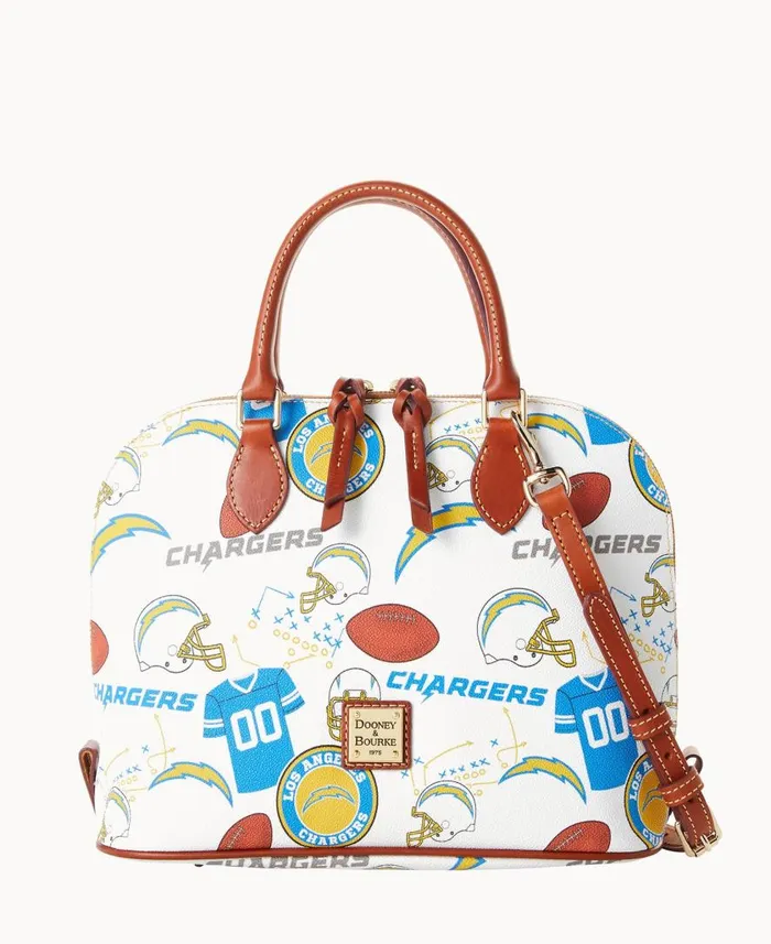 Woman NFL Chargers Zip Zip Satchel Chargers Dooney and Bourke Satchels