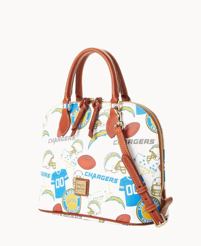 Woman NFL Chargers Zip Zip Satchel Chargers Dooney and Bourke Satchels Woman NFL Chargers Zip Zip Satchel Chargers Dooney and Bourke Satchels