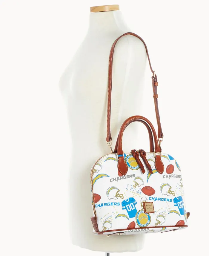 Woman NFL Chargers Zip Zip Satchel Chargers Dooney and Bourke Satchels Woman NFL Chargers Zip Zip Satchel Chargers Dooney and Bourke Satchels
