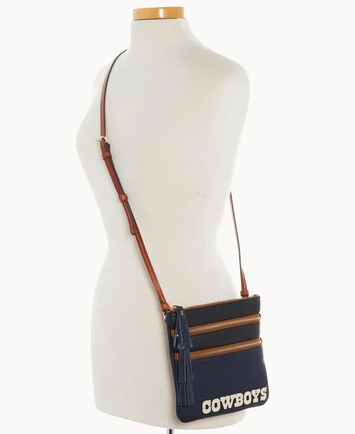 Woman NFL Cowboys Triple Zip Crossbody Cowboys Dooney and Bourke Crossbodies Woman NFL Cowboys Triple Zip Crossbody Cowboys Dooney and Bourke Crossbodies