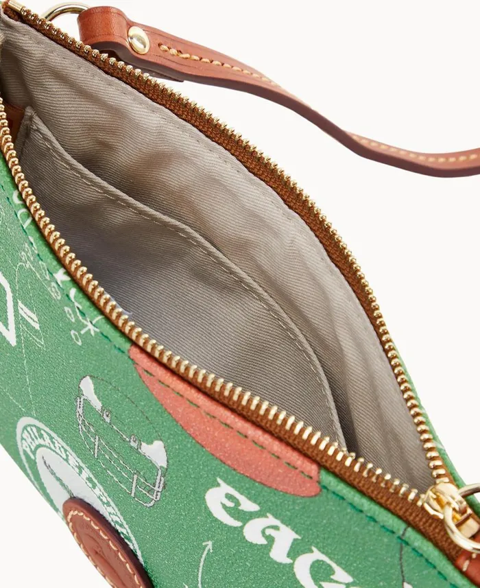 Woman NFL Eagles Top Zip Crossbody Eagles Dooney and Bourke Crossbodies Woman NFL Eagles Top Zip Crossbody Eagles Dooney and Bourke Crossbodies