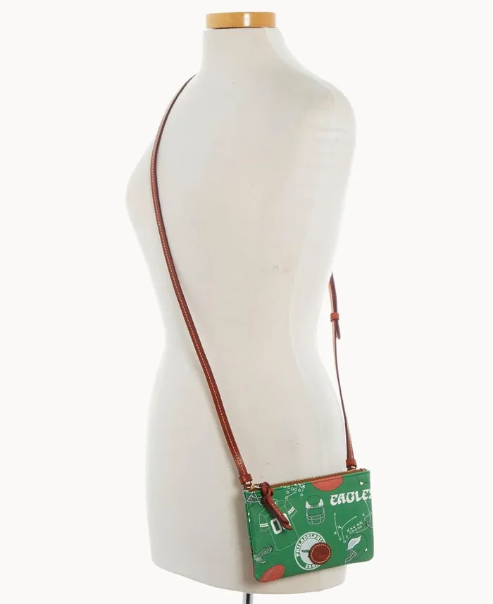 Woman NFL Eagles Top Zip Crossbody Eagles Dooney and Bourke Crossbodies Woman NFL Eagles Top Zip Crossbody Eagles Dooney and Bourke Crossbodies