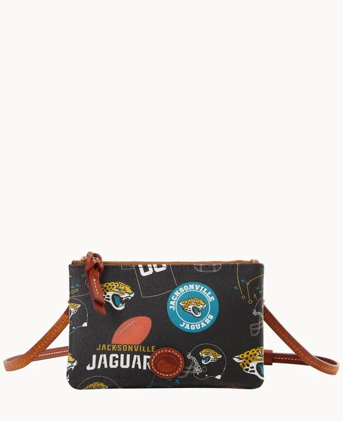 Woman NFL Jaguars Top Zip Crossbody Jaguars Dooney and Bourke Crossbodies