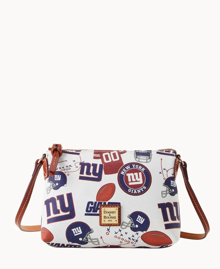 Woman NFL NY Giants Crossbody Pouchette Giants Dooney and Bourke Crossbodies