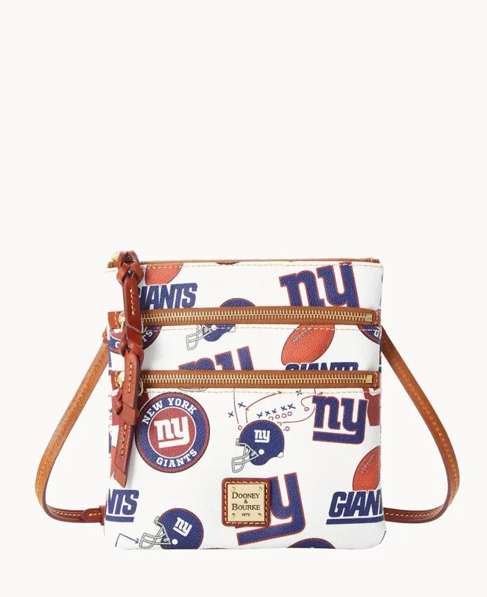 Woman NFL NY Giants N S Triple Zip Crossbody Giants Dooney and Bourke Crossbodies