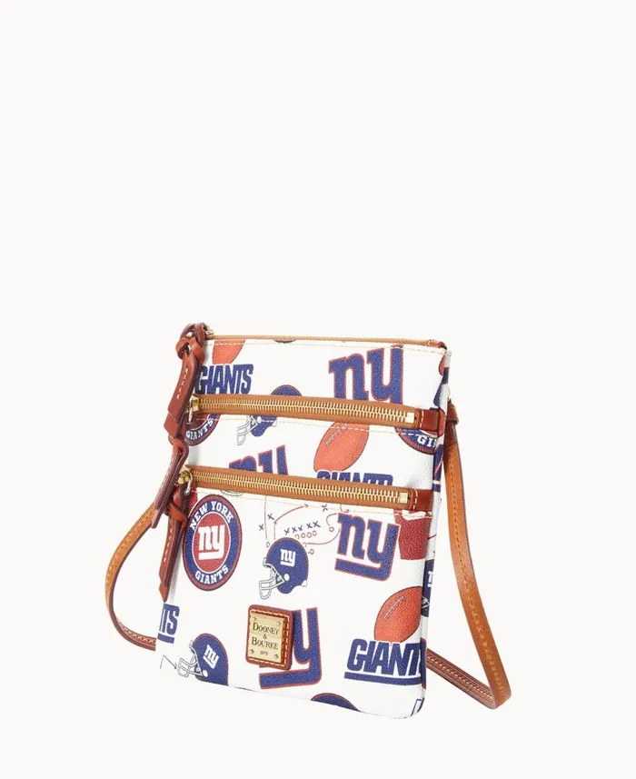 Woman NFL NY Giants N S Triple Zip Crossbody Giants Dooney and Bourke Crossbodies